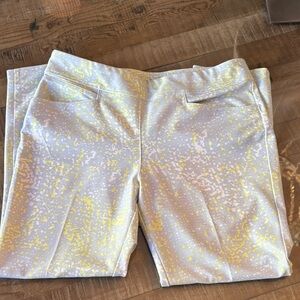 Adidas Yellow and splatter women's golf pants